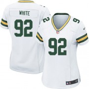 Nike Green Bay Packers 92 Women's Reggie White Game White Road Jersey