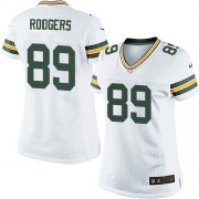 Nike Green Bay Packers 89 Women's Richard Rodgers Elite White Road Jersey