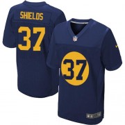 Nike Green Bay Packers 37 Men's Sam Shields Elite Navy Blue Alternate Jersey