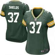 Nike Green Bay Packers 37 Women's Sam Shields Game Green Team Color Home Jersey