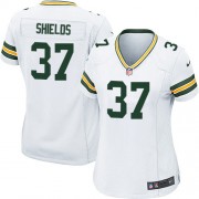 Nike Green Bay Packers 37 Women's Sam Shields Game White Road Jersey