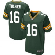 Nike Green Bay Packers 16 Men's Scott Tolzien Elite Green Team Color Home Jersey