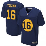 Nike Green Bay Packers 16 Men's Scott Tolzien Elite Navy Blue Alternate Jersey