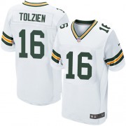 Nike Green Bay Packers 16 Men's Scott Tolzien Elite White Road Jersey