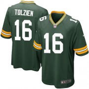 Nike Green Bay Packers 16 Men's Scott Tolzien Game Green Team Color Home Jersey
