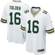 Nike Green Bay Packers 16 Men's Scott Tolzien Game White Road Jersey