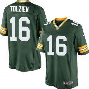 Nike Green Bay Packers 16 Men's Scott Tolzien Limited Green Team Color Home Jersey