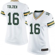 Nike Green Bay Packers 16 Women's Scott Tolzien Elite White Road Jersey