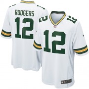 Nike Green Bay Packers 12 Youth Aaron Rodgers Game White Road Jersey