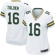 Nike Green Bay Packers 16 Women's Scott Tolzien Game White Road Jersey