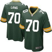 Nike Green Bay Packers 70 Men's T.J. Lang Game Green Team Color Home Jersey