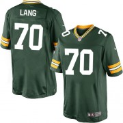Nike Green Bay Packers 70 Men's T.J. Lang Limited Green Team Color Home Jersey