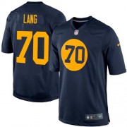 Nike Green Bay Packers 70 Men's T.J. Lang Limited Navy Blue Alternate Jersey
