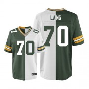 Nike Green Bay Packers 70 Men's T.J. Lang Limited Team/Road Two Tone Jersey