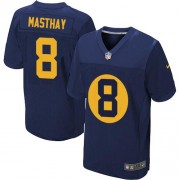 Nike Green Bay Packers 8 Men's Tim Masthay Elite Navy Blue Alternate Jersey