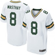 Nike Green Bay Packers 8 Men's Tim Masthay Elite White Road Jersey