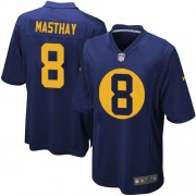 Nike Green Bay Packers 8 Men's Tim Masthay Game Navy Blue Alternate Jersey