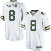 Nike Green Bay Packers 8 Men's Tim Masthay Limited White Road Jersey
