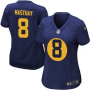 Nike Green Bay Packers 8 Women's Tim Masthay Elite Navy Blue Alternate Jersey