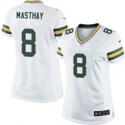 Nike Green Bay Packers 8 Women's Tim Masthay Elite White Road Jersey