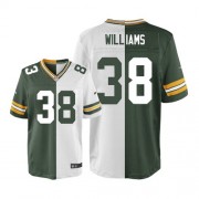 Nike Green Bay Packers 38 Men's Tramon Williams Elite Team/Road Two Tone Jersey