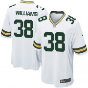 Nike Green Bay Packers 38 Men's Tramon Williams Game White Road Jersey