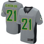 Nike Green Bay Packers 21 Men's Ha Ha Clinton-Dix Elite Grey Shadow Jersey