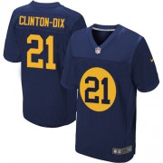 Nike Green Bay Packers 21 Men's Ha Ha Clinton-Dix Elite Navy Blue Alternate Jersey