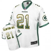 Nike Green Bay Packers 21 Men's Ha Ha Clinton-Dix Elite White Drift Fashion Jersey