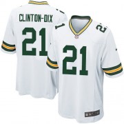 Nike Green Bay Packers 21 Men's Ha Ha Clinton-Dix Game White Road Jersey