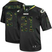 Nike Green Bay Packers 21 Men's Ha Ha Clinton-Dix Limited Black Camo Fashion Jersey