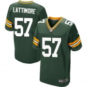 Nike Green Bay Packers 57 Men's Jamari Lattimore Elite Green Team Color Home Jersey