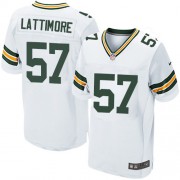 Nike Green Bay Packers 57 Men's Jamari Lattimore Elite White Road Jersey