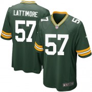 Nike Green Bay Packers 57 Men's Jamari Lattimore Game Green Team Color Home Jersey