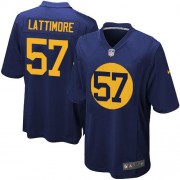 Nike Green Bay Packers 57 Men's Jamari Lattimore Game Navy Blue Alternate Jersey