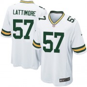 Nike Green Bay Packers 57 Men's Jamari Lattimore Game White Road Jersey