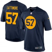 Nike Green Bay Packers 57 Men's Jamari Lattimore Limited Navy Blue Alternate Jersey