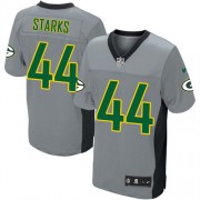 Nike Green Bay Packers 44 Men's James Starks Elite Grey Shadow Jersey