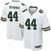 Nike Green Bay Packers 44 Men's James Starks Game White Road Jersey