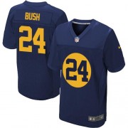 Nike Green Bay Packers 24 Men's Jarrett Bush Elite Navy Blue Alternate Jersey