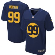 Nike Green Bay Packers 99 Men's Jerel Worthy Elite Navy Blue Alternate Jersey