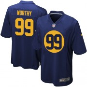 Nike Green Bay Packers 99 Men's Jerel Worthy Game Navy Blue Alternate Jersey