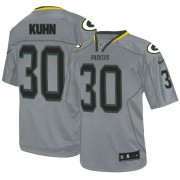 Nike Green Bay Packers 30 Men's John Kuhn Elite Lights Out Grey Jersey