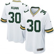 Nike Green Bay Packers 30 Men's John Kuhn Game White Road Jersey