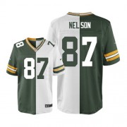 Nike Green Bay Packers 87 Men's Jordy Nelson Elite Team/Road Two Tone Jersey