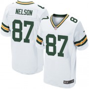 Nike Green Bay Packers 87 Men's Jordy Nelson Elite White Road Jersey