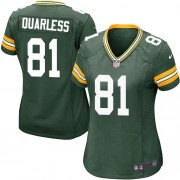 Nike Green Bay Packers 81 Women's Andrew Quarless Game Green Team Color Home Jersey