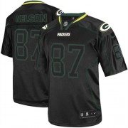Nike Green Bay Packers 87 Men's Jordy Nelson Game Lights Out Black Jersey
