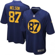 Nike Green Bay Packers 87 Men's Jordy Nelson Game Navy Blue Alternate Jersey