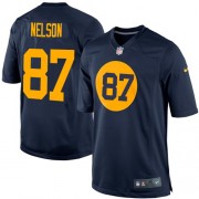 Nike Green Bay Packers 87 Men's Jordy Nelson Limited Navy Blue Alternate Jersey